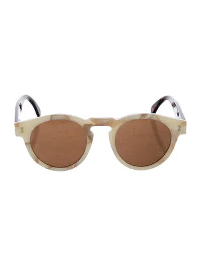 Pre-owned Illesteva Round Tinted Sunglasses In Neutrals