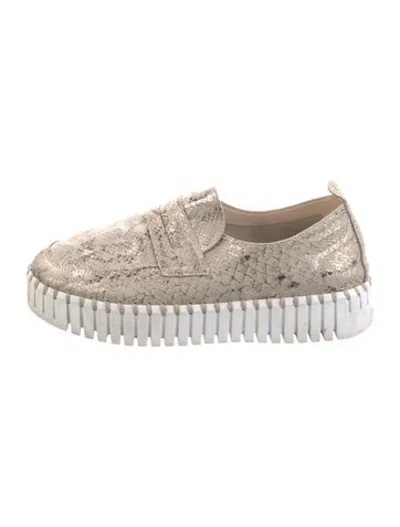 Pre-owned Ilse Jacobsen Suede Animal Print Pumps In Grey