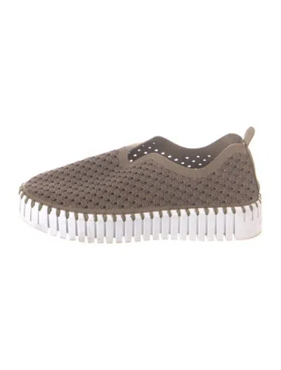 Pre-owned Ilse Jacobsen Suede Patterned Sneakers In Neutrals