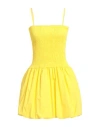 Imperial Woman Mini Dress Yellow Size Xs Cotton