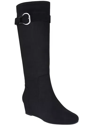 Impo Gelsey Womens Textile Manmade Knee-high Boots In Black