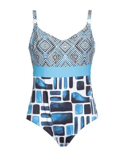 Impronte Parah Woman One-piece Swimsuit Azure Size 14 Polyamide, Elastane In Blue