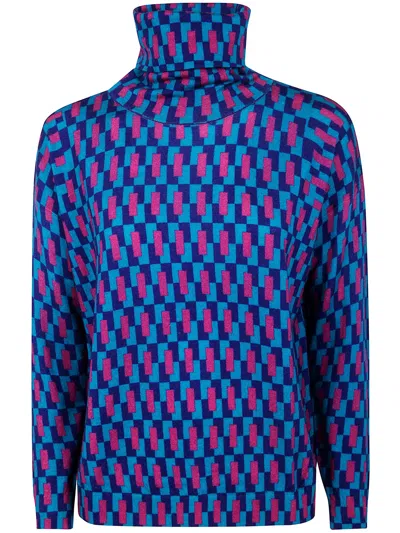 In Bed With You High Neck Jumper In Multicolor