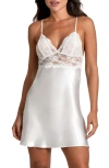 In Bloom By Jonquil Love Me Now Lace Trim Satin Chemise In Ivory