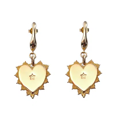 In Cauda Venenum Women's Gold Yoku Earrings