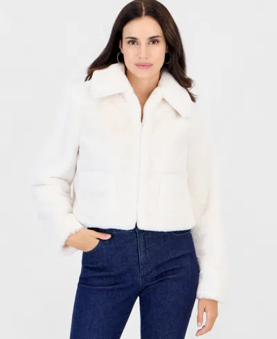 Inc International Concepts Petite Faux Fur Cropped Jacket, Macy's Exclusive In White