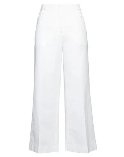 Incotex Woman Pants White Size 4 Cotton, Linen In White