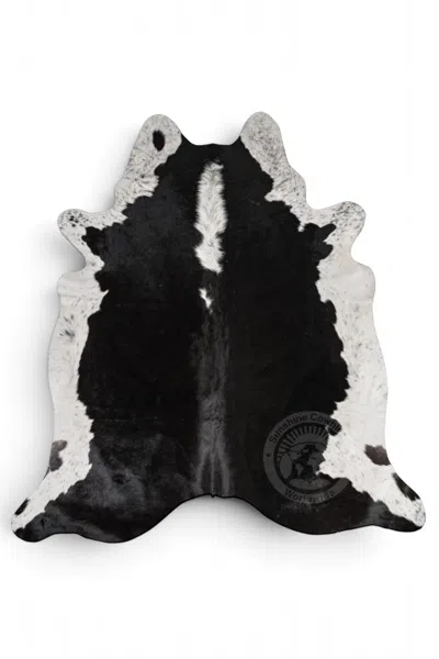 Infinity Leather Natural Cow Leather Black White Cowhide Hairon Rug - Hereford