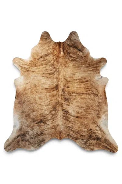 Infinity Leather Natural Cow Leather Brown White Cowhide Hairon Rug - Light Brindle