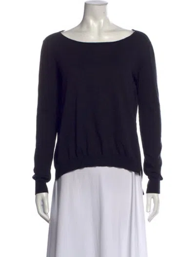 Pre-owned Inhabit Bateau Neckline Sweater In Black