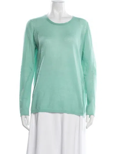 Pre-owned Inhabit Cashmere Crew Neck Sweater In Green
