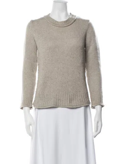 Pre-owned Inhabit Cashmere Crew Neck Sweater In Neutrals