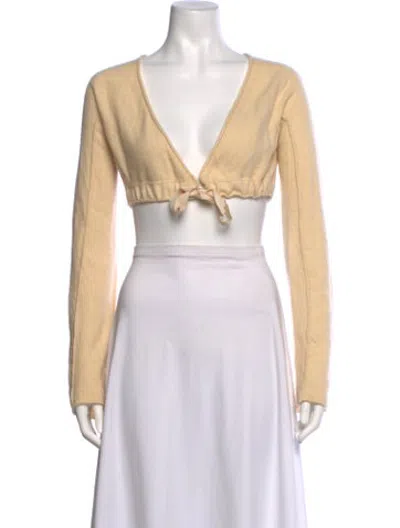 Pre-owned Inhabit V-neck Sweater In Neutrals