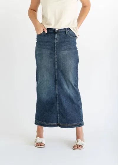 Inherit Clothing Company Bria Maxi Skirt In Denim In Multi