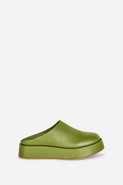 Intentionally Blank Women's Risen Platform Mule In Olive Leather In Multi