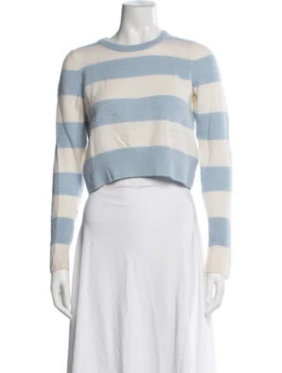 Pre-owned Intermix Cashmere Striped Sweater In Neutrals