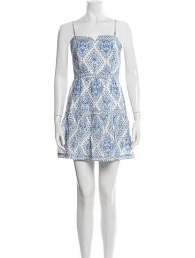 Pre-owned Intermix Silk Mini Dress In White