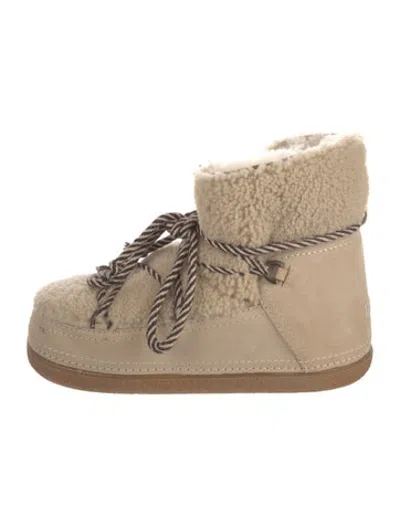 Pre-owned Inuikii Shearling Snow Boots In Neutrals