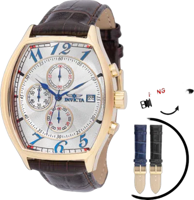 Invicta Chronograph Quartz Watch In Brown