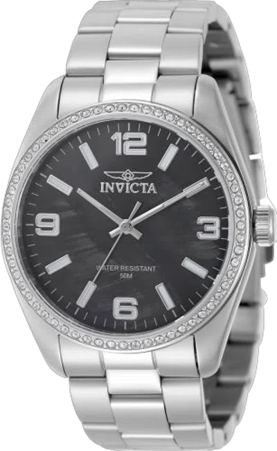 Invicta Crystal-embellished Stainless Steel Watch In Metallic