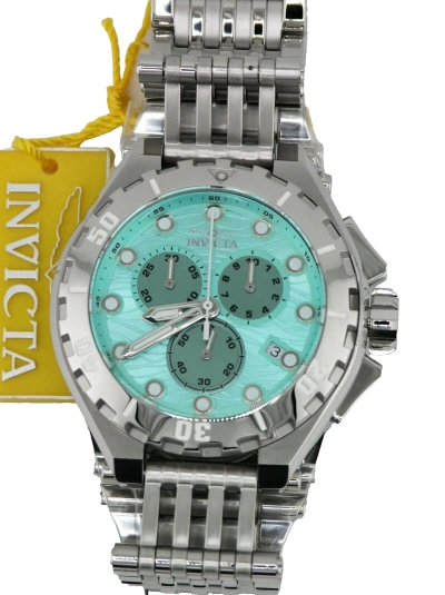 Pre-owned Invicta Excursion 44960 Masterpiece Swiss Chronograph Turquoise Watch 52mm