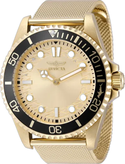 Invicta Pro Diver Quartz Watch In Gold