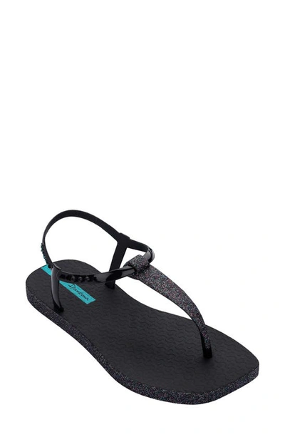 Ipanema Glitter Sandal In Black/ Glitter Black