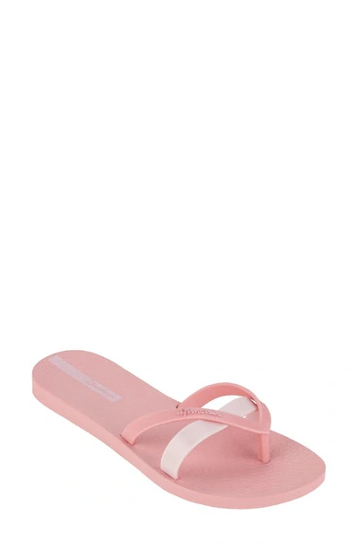 Ipanema 'kirei Silk' Flip Flop In Pink/ White