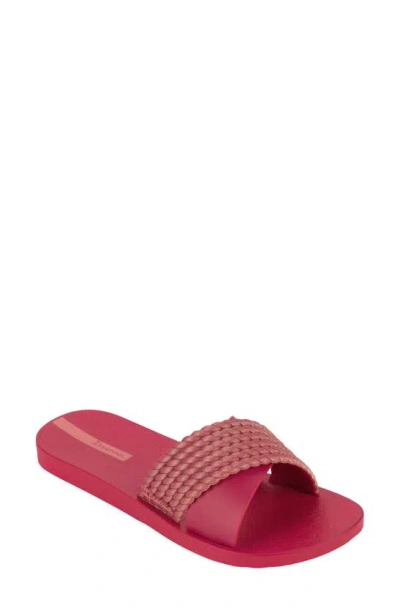 Ipanema Street Ii Slide Sandal In Red/ Red