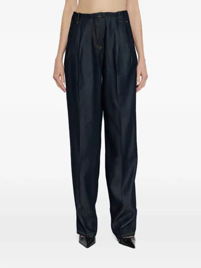 Iro Chasing Pleated Jeans In Blue