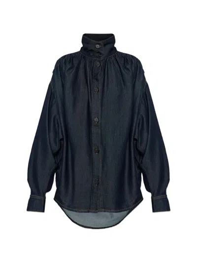 Iro Coming High-neck Shirt In Blue