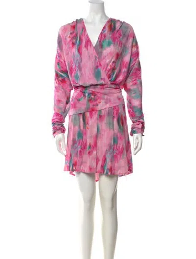 Pre-owned Iro Floral Print Mini Dress In Pink