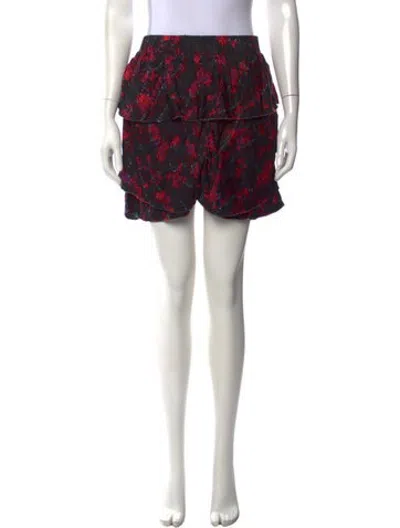 Pre-owned Iro Floral Print Mini Shorts W/ Tags In Purple
