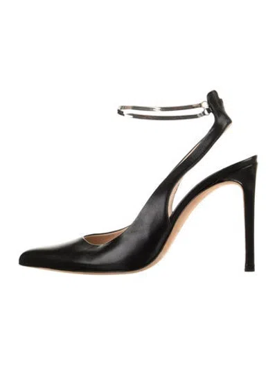 Pre-owned Iro Leather Slingback Pumps In Black
