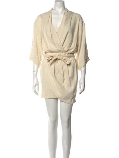 Pre-owned Iro Linen Mini Dress In Neutrals