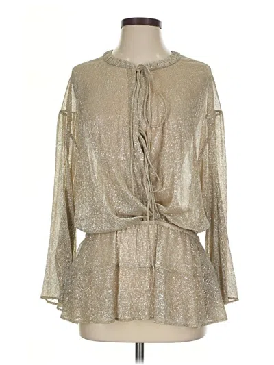Pre-owned Iro Long Sleeve Blouse In Silver