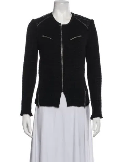 Pre-owned Iro Merino Wool Biker Jacket In Blue