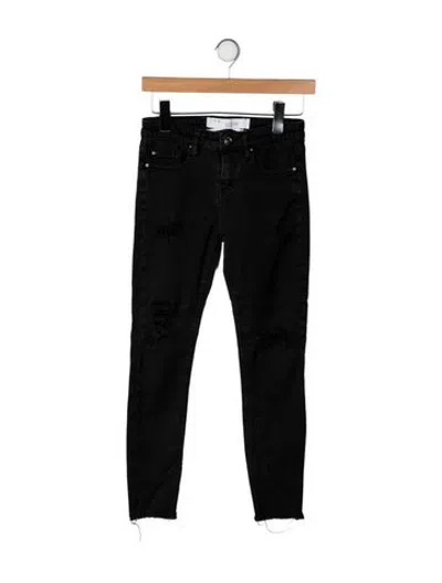 Pre-owned Iro Mid-rise Skinny Leg Jeans In Black