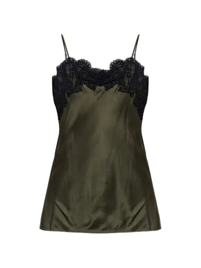 Iro Natron Lace-trim Top In Green