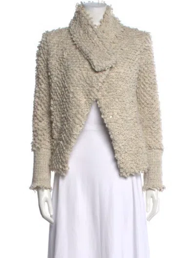 Pre-owned Iro Open Front Sweater In Neutrals