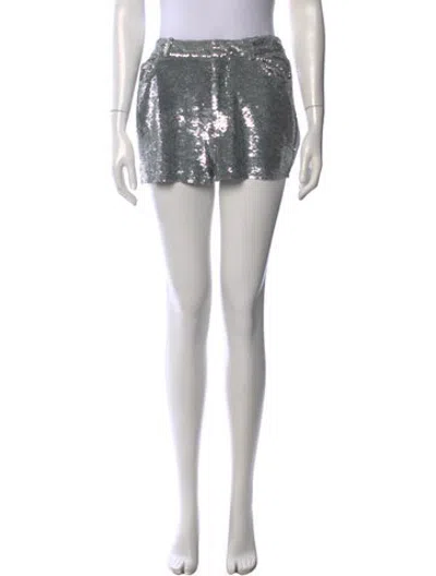 Pre-owned Iro Patterned Mini Shorts In Silver