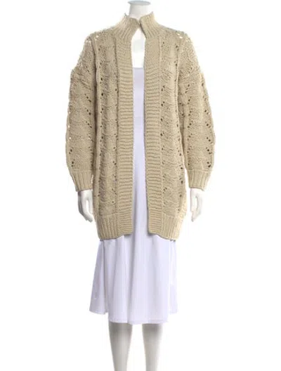 Pre-owned Iro Patterned Open Front Sweater In Neutrals