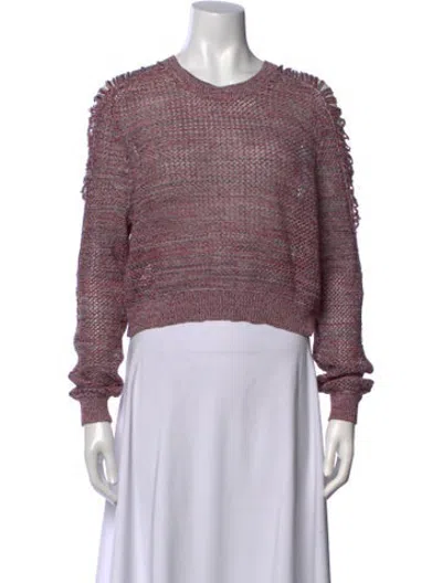 Pre-owned Iro Patterned V-neck Sweater In Red