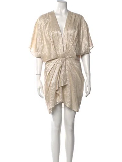 Pre-owned Iro Printed Mini Dress In Metallic/neutrals