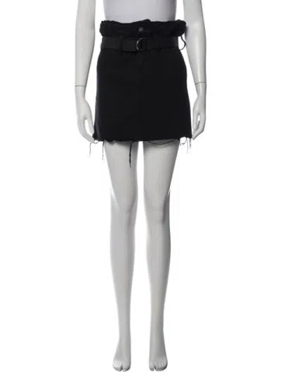 Pre-owned Iro Raw-edge Trim Mini Skirt In Black