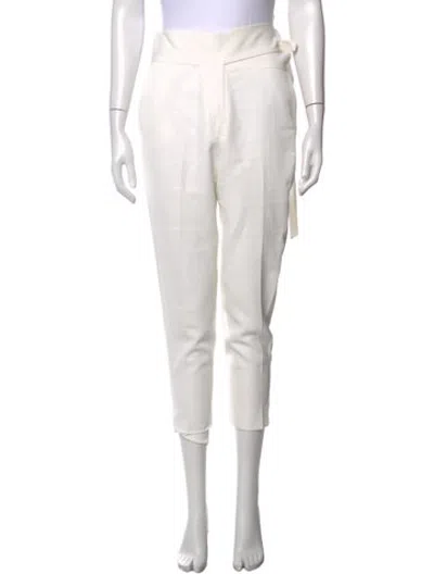 Pre-owned Iro Straight Leg Pants In White