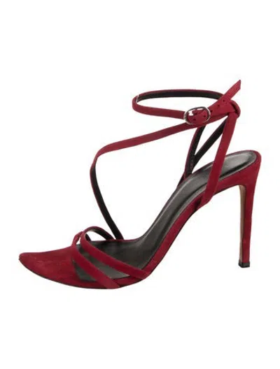 Pre-owned Iro Suede Sandals In Red