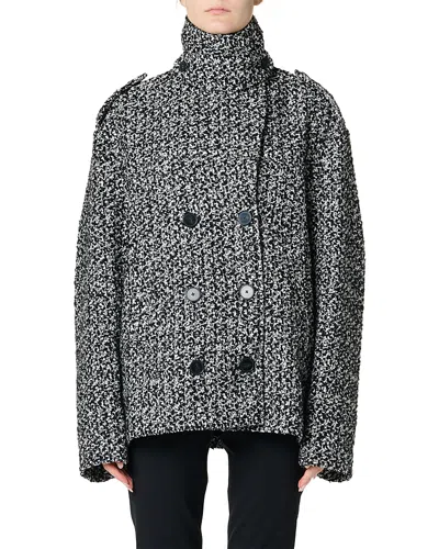 Iro The Lucid Funnel Collar Coat In Gray