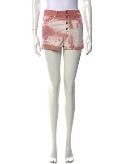 Pre-owned Iro Tie-dye Print Mini Shorts In Pink