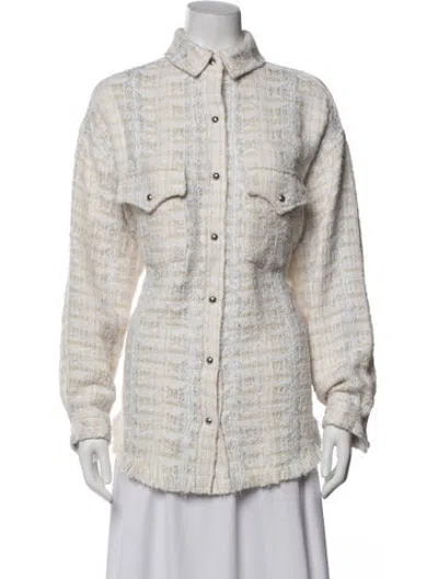 Pre-owned Iro Tweed Pattern Jacket In Metallic/neutrals